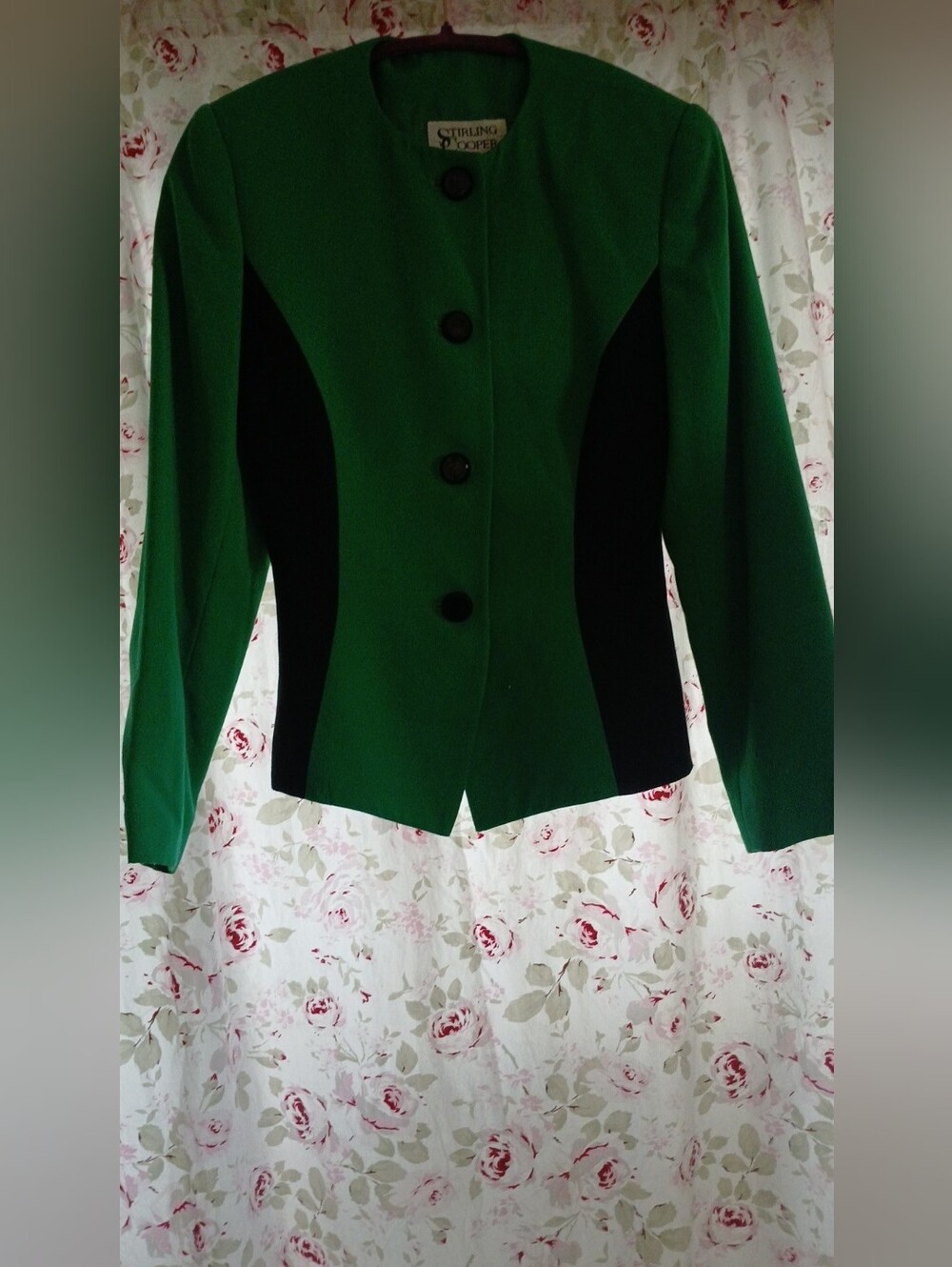 Womens Vintage Green And Black Stirling Cooper Jacket Size 6